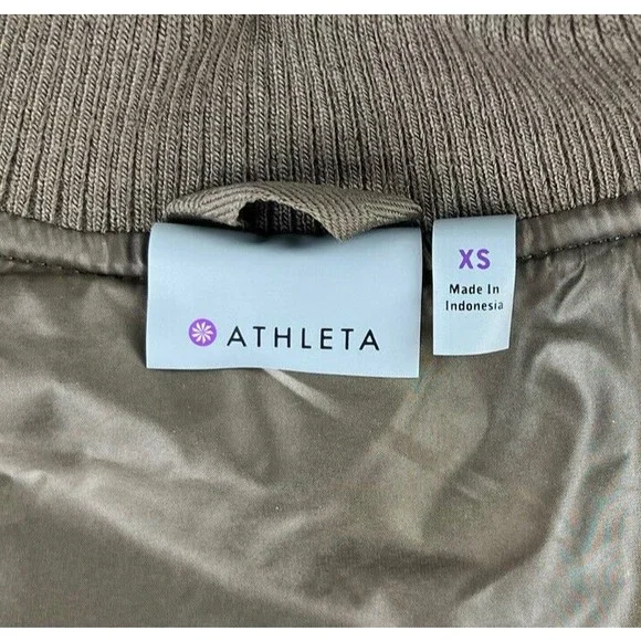 Athleta Responsible Down Tundra Vest Sherpa Full Zip Vest Brown Cream Womens XS - Picture 5 of 7